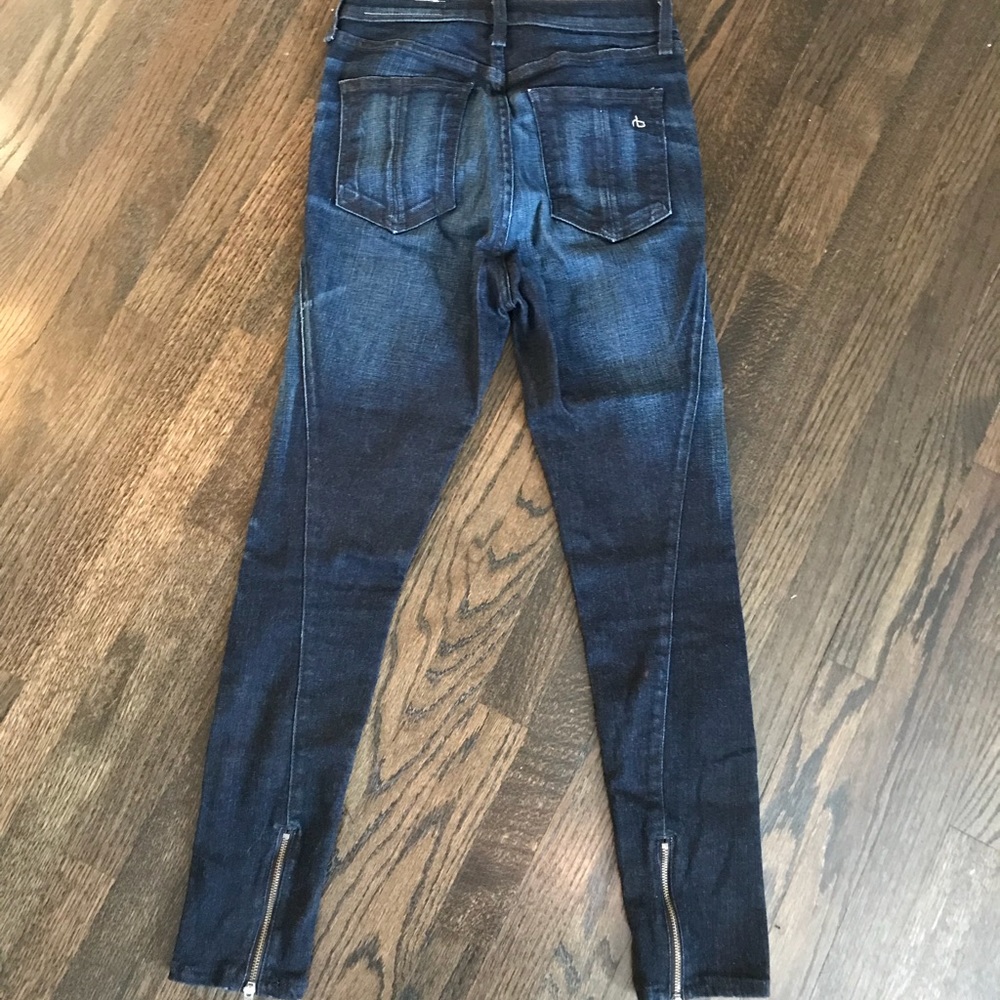 rag & bone justine high rise ankle jeans zipper - Picture 3 of 3